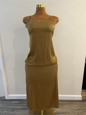 Forever 21 Olive Slip Maxi Dress